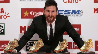 Ngôi sao Messi chính thức giành danh hiệu Chiếc Giày Vàng châu Âu